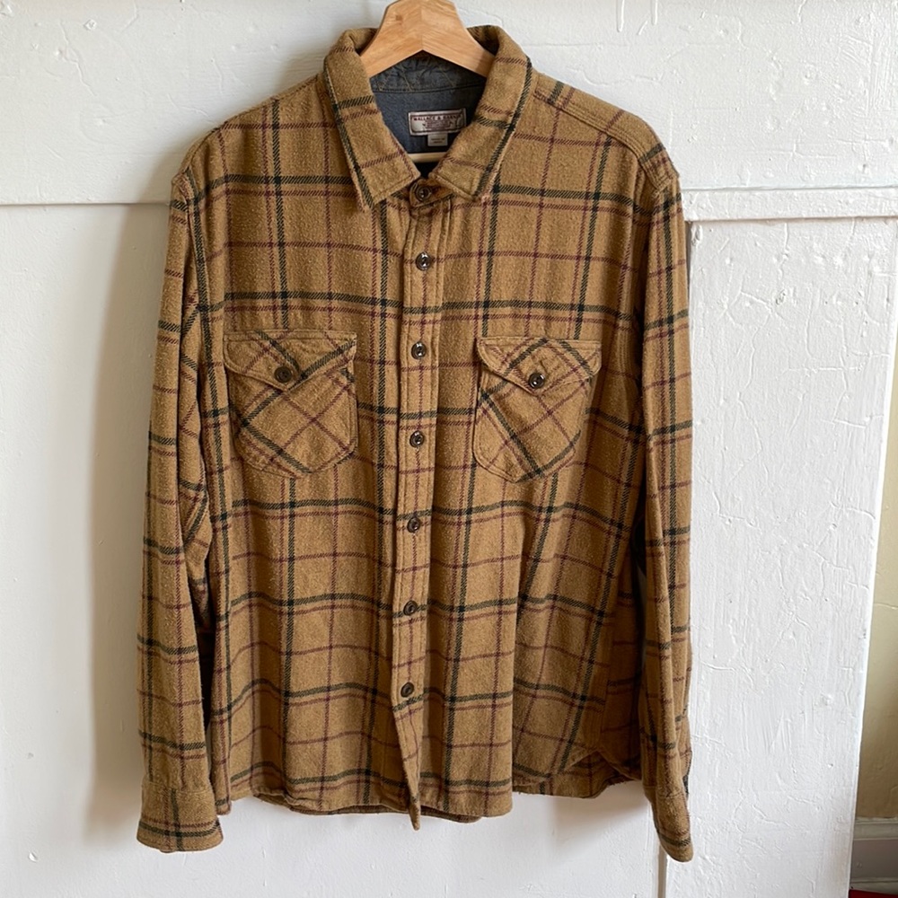 Plaid Casual Button Down Shirt - Brown